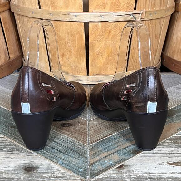 Merrell Evera Brown Leather 2.75" Heel Cycling Comfort Slip-On Pumps Womens 7 - Picture 8 of 12